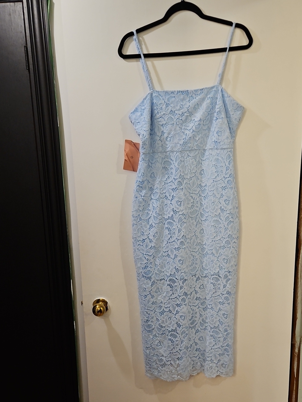 BHLDN Anthropologie Maria Lace Midi Dress Light Blue Size M - Picture 3 of 14